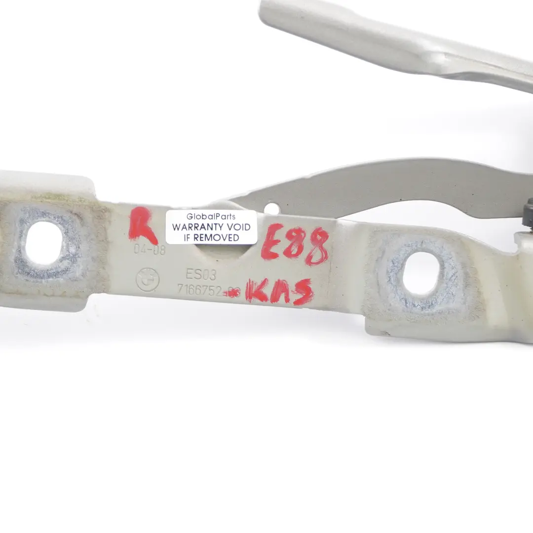 Charnière Droite de Hayon de Coffre Cashmere Silver A72 7166752 pour BMW E82 E88 à propos du numéro de pièce 7230860 BMW E82 E88 Charnière Droite de Hayon de Coffre Cashmere Silver A72 7166752 - SKU 7166752-KAS - Numéro de pièce 7230860