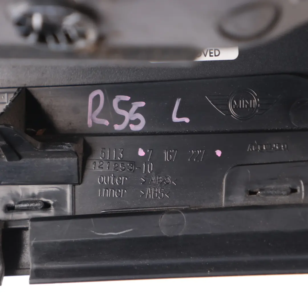 Mini R55 R55 LCI Osłona Listwa Słupka Tył Lewo - SKU 7167227 - Numer Części 7167227