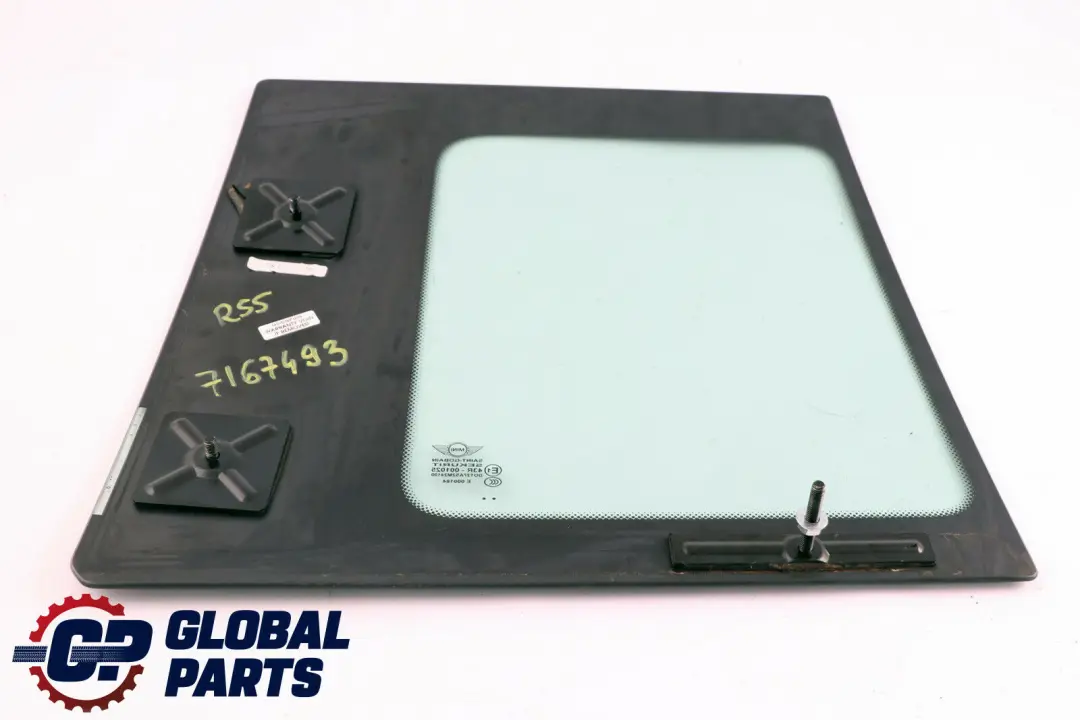 Ventana De La puerta lateral De vidrio Clubdoor Verde Derecha S para Mini R55 con número de pieza 7167493 Mini R55 Ventana De La puerta lateral De vidrio Clubdoor Verde Derecha S - SKU 7167493 - Número de pieza 7167493