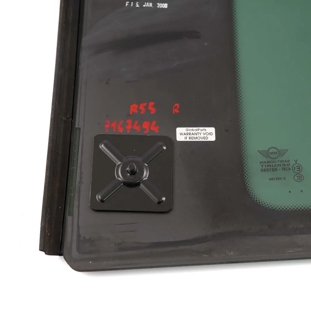 Vitre De Porte Latérale Arrière Droite Noire AS3 pour Mini Clubman R55 à propos du numéro de pièce 7167494 Mini Clubman R55 Vitre De Porte Latérale Arrière Droite Noire AS3 - SKU 7167494 - Numéro de pièce 7167494