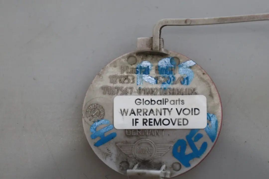 Blende Abschleppöse Chili Red für Mini Clubman R55 mit Teilenummer 7167567 Mini Clubman R55 Blende Abschleppöse Chili Red - SKU 7167567 - Teilenummer 7167567