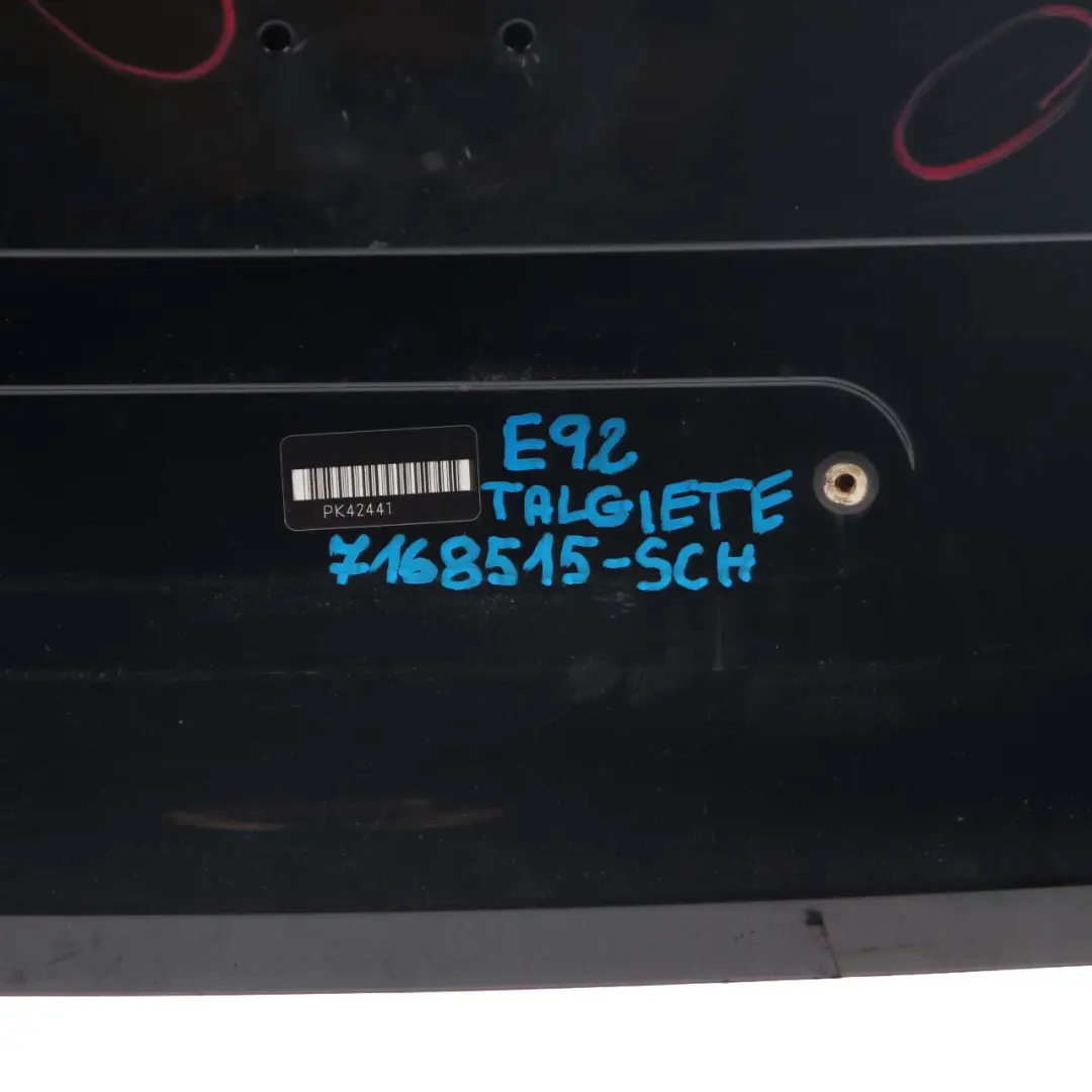 Coupé Tailgate Boot Lid Rear Lid Schwarz 2 Black - 668 to BMW 3 Series E92 with Part number 7168515 BMW 3 Series E92 Coupé Tailgate Boot Lid Rear Lid Schwarz 2 Black - 668 - SKU 7168515-SCH - Part number 7168515