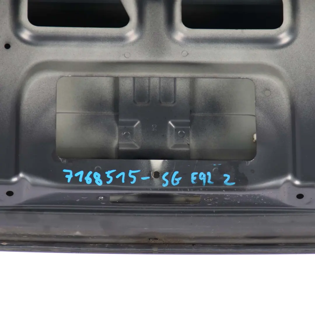 Boot Lid Rear Lid Sparkling Graphite Metallic - A22 to BMW 3 E92 Coupe Tailgate with Part number 7168515 BMW 3 E92 Coupe Tailgate Boot Lid Rear Lid Sparkling Graphite Metallic - A22 - SKU 7168515-SG - Part number 7168515