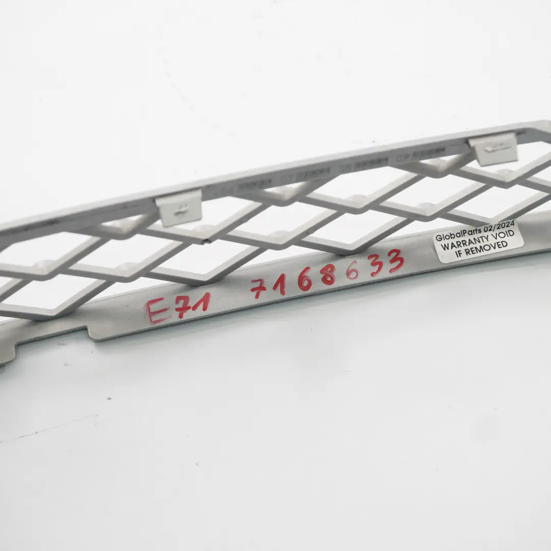 BMW X5 E70 X6 E71 Paraurti anteriore Griglia Centro Superiore Pannello - SKU 7168633 - Numero di parte 7168633