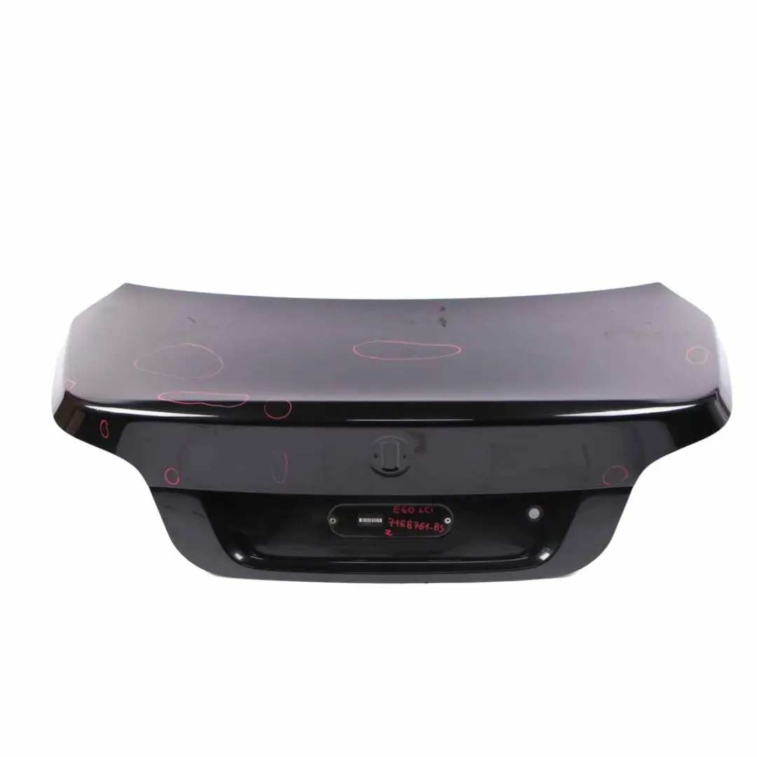 Boot Trunk Lid Tailgate Black Sapphire Metallic - 475 to BMW E60 LCI with Part number 7168761 BMW E60 LCI Boot Trunk Lid Tailgate Black Sapphire Metallic - 475 - SKU 7168761-BS - Part number 7168761