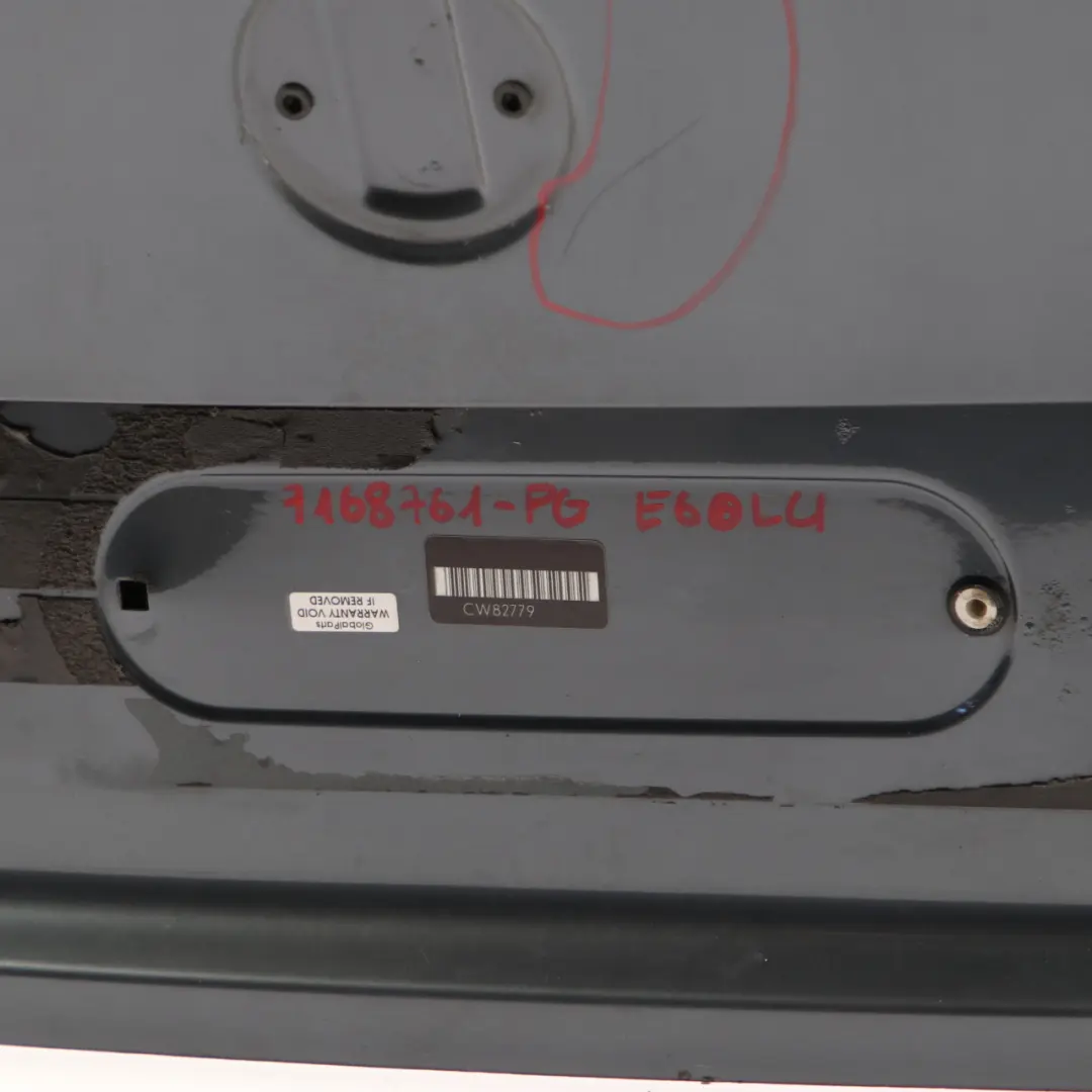 Boot Trunk Lid Tailgate Platingrau Platinum Grey Metallic - A68 to BMW E60 LCI with Part number 7168761 BMW E60 LCI Boot Trunk Lid Tailgate Platingrau Platinum Grey Metallic - A68 - SKU 7168761-PG - Part number 7168761