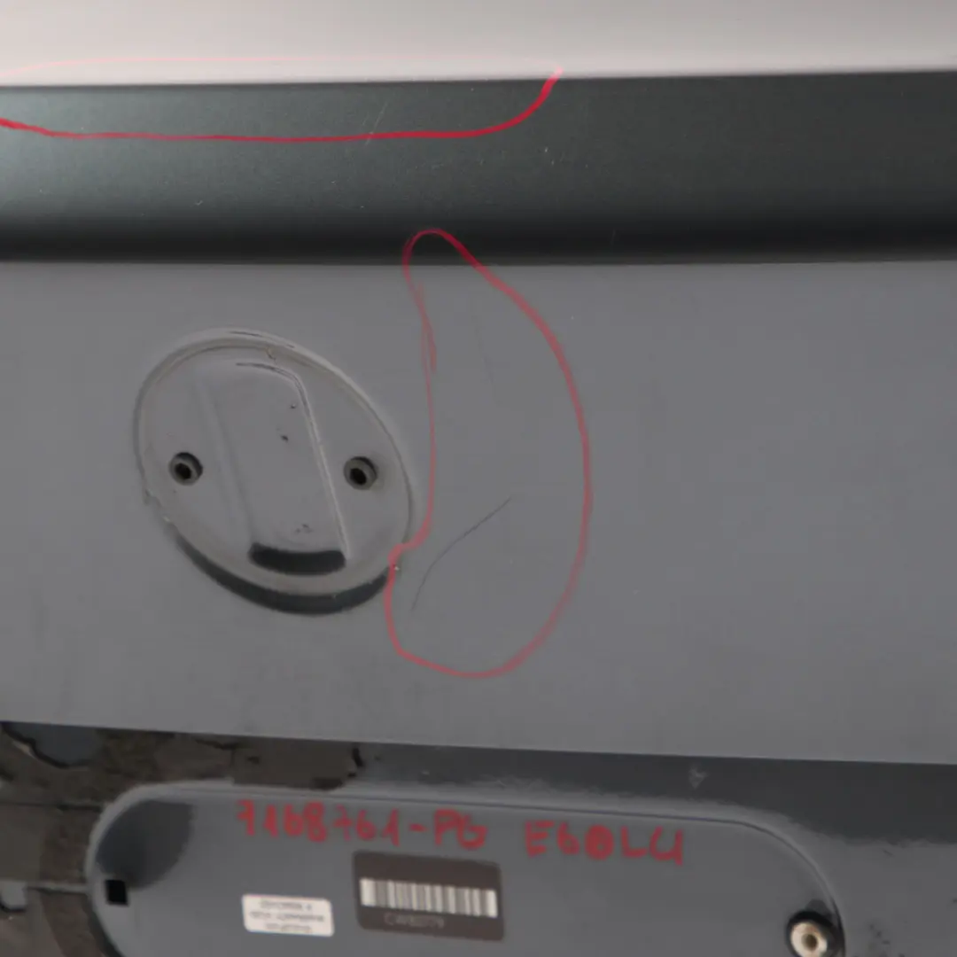 Boot Trunk Lid Tailgate Platingrau Platinum Grey Metallic - A68 to BMW E60 LCI with Part number 7168761 BMW E60 LCI Boot Trunk Lid Tailgate Platingrau Platinum Grey Metallic - A68 - SKU 7168761-PG - Part number 7168761