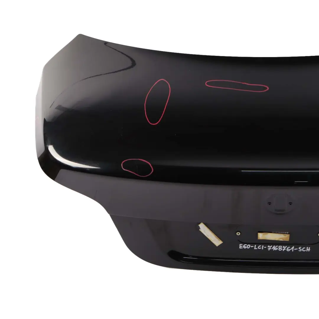 BMW 5 E60 LCI Saloon Boot Trunk Rear Lid Tailgate Black Schwarz 2 - 668 - SKU 7168761-SCH - Part number 7168761