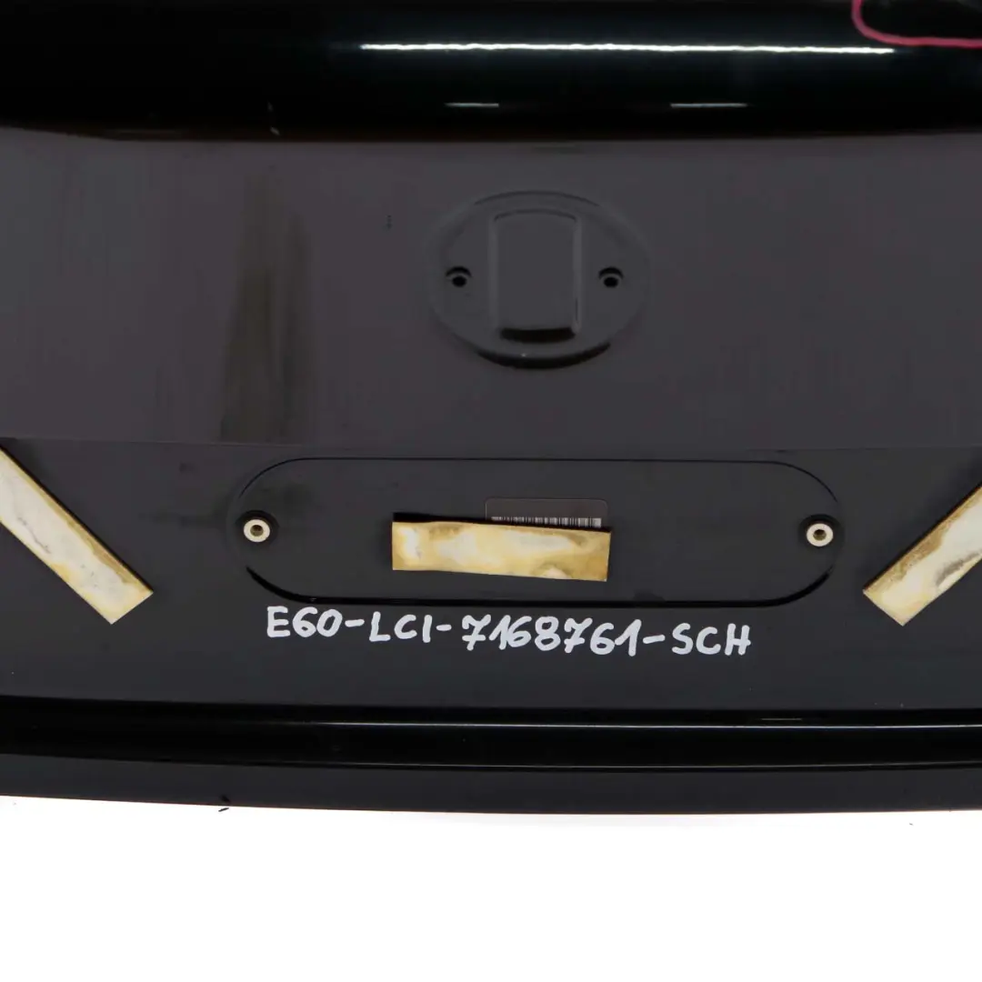 Boot Trunk Rear Lid Tailgate Black Schwarz 2 - 668 to BMW 5 E60 LCI Saloon with Part number 7168761 BMW 5 E60 LCI Saloon Boot Trunk Rear Lid Tailgate Black Schwarz 2 - 668 - SKU 7168761-SCH - Part number 7168761