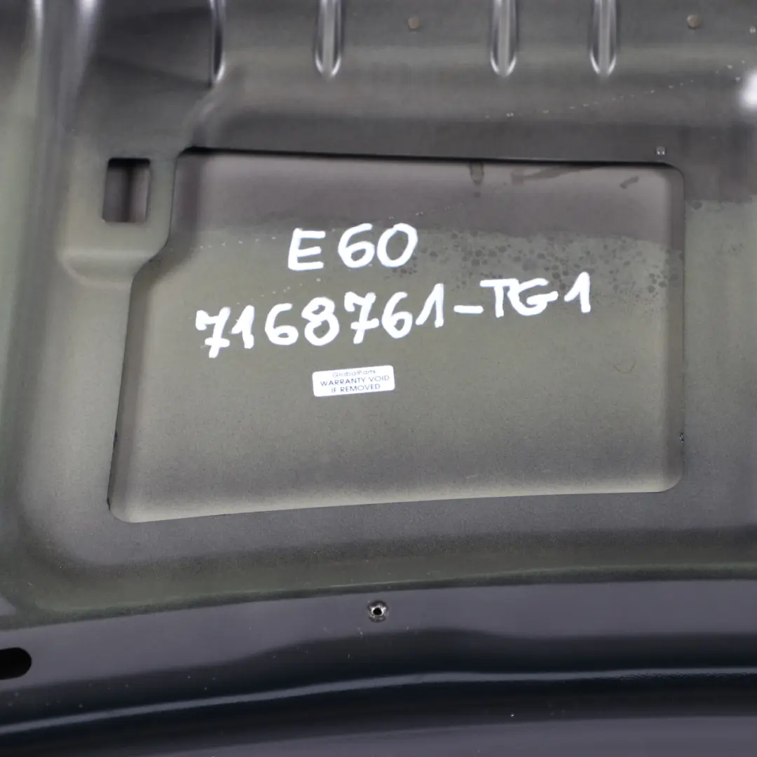 Trunk Boot Lid Tailgate Tiefgruen Deep Green Metallic - A43 to BMW 5 E60 LCI with Part number 7168761 BMW 5 E60 LCI Trunk Boot Lid Tailgate Tiefgruen Deep Green Metallic - A43 - SKU 7168761-TG1 - Part number 7168761