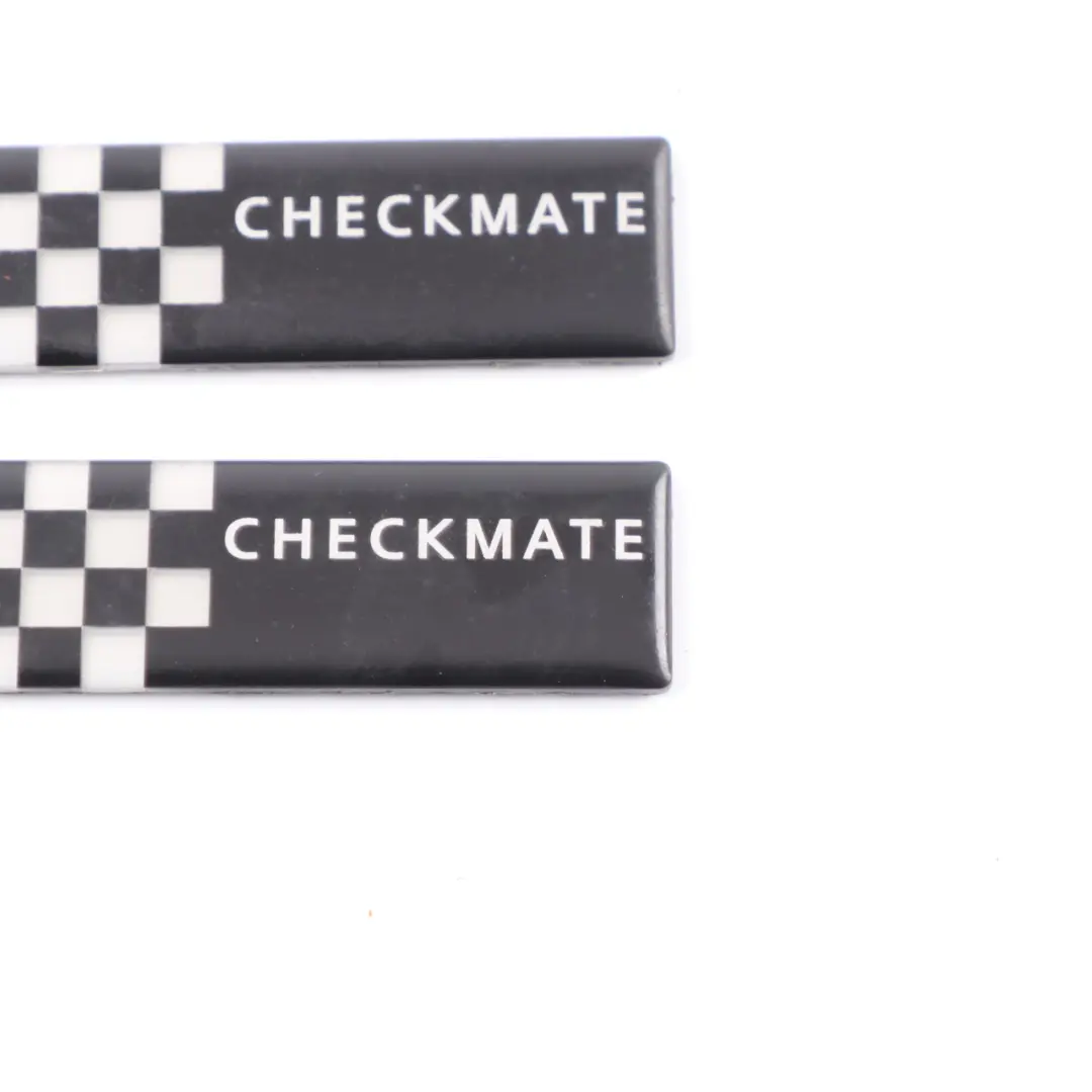 Mini R53 Cooper S Checkmate Rear Side Window Decals Plates Set - SKU 7168897 - Part number 7168897