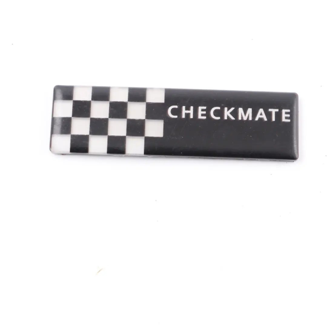 Mini R53 Cooper S Checkmate Rear Side Window Decals Plates Set - SKU 7168897 - Part number 7168897