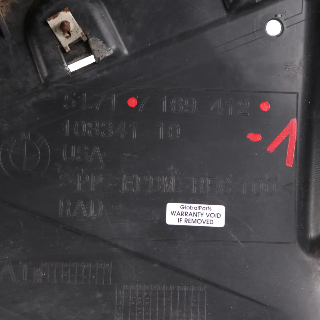 Front Right O/S Wheel Arch Housing Cover Front Section to BMW X5 Series E70 with Part number 7169412 BMW X5 Series E70 Front Right O/S Wheel Arch Housing Cover Front Section - SKU 7169412-1 - Part number 7169412