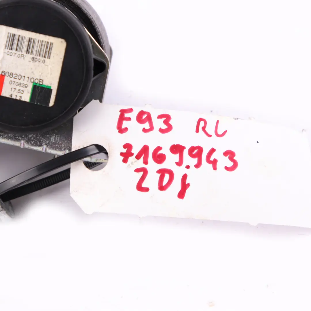 BMW E93 LCI Cintura Superiore Cintura Posteriore Sinistro Grigio - SKU 7169943 - Numero di parte 7169943