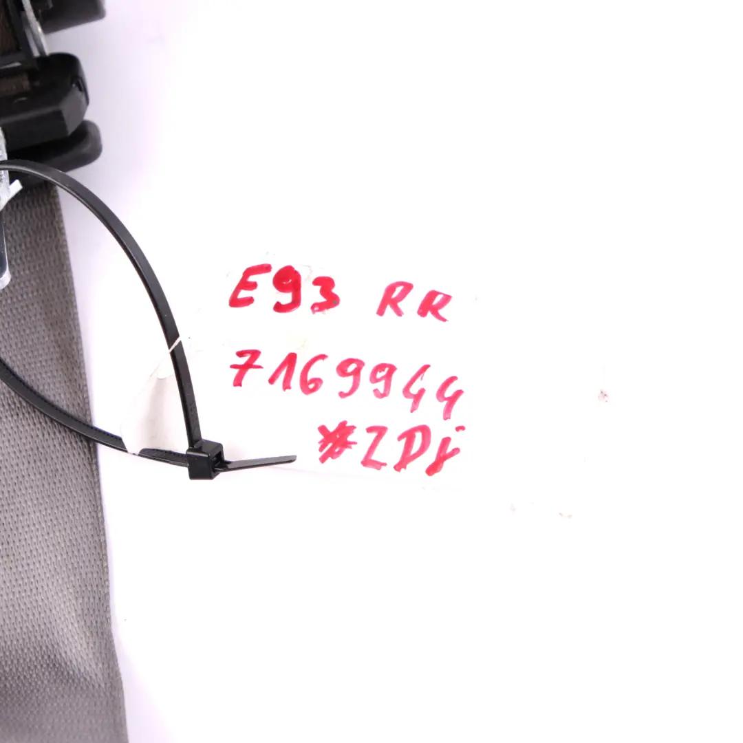 BMW E93 LCI Ceinture de securite superieure arriere droite Grey Grau - SKU 7169944 - Numéro de pièce 7169944