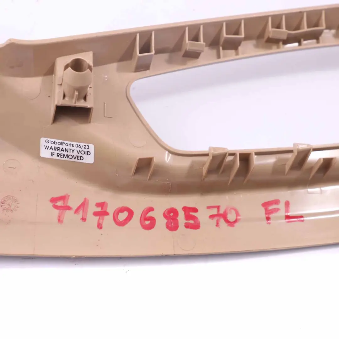 Asiento Delantero Izquierdo Embellecedor Beige 8357610 para BMW X5 X6 E70 E71 con número de pieza 7170685 BMW X5 X6 E70 E71 Asiento Delantero Izquierdo Embellecedor Beige 8357610 - SKU 7170685 - Número de pieza 7170685