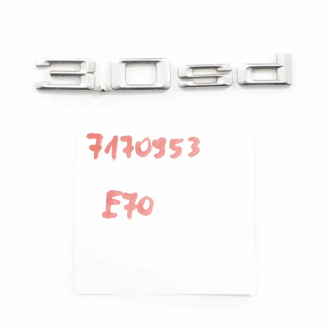 BMW X5 E70 Lettrage Emblème Collé Logo panneau d'aile de l'aile avant 3.0sd - SKU 7170953 - Numéro de pièce 7170953