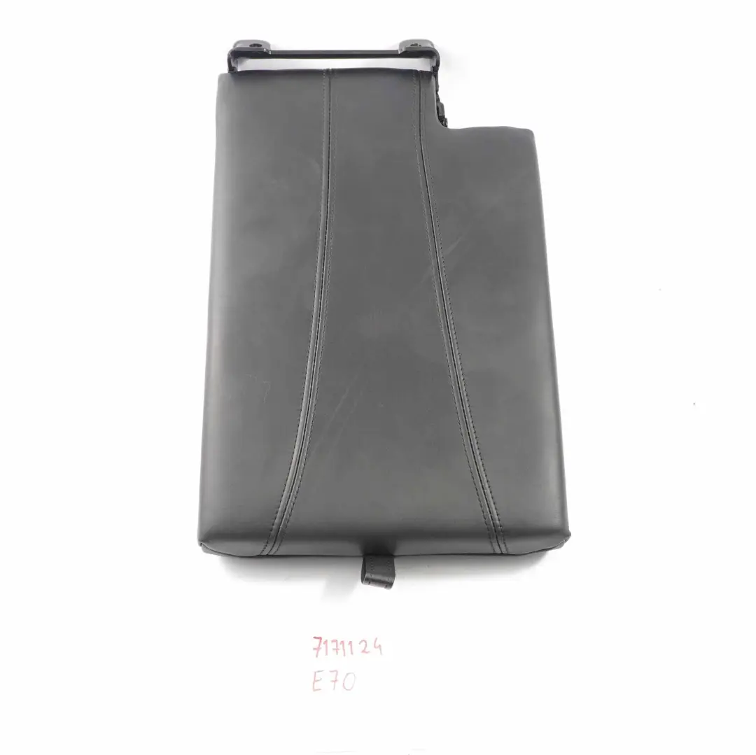 BMW X5 E70 Rear Seat Left N/S Arm Rest Cover Black Leather Nappa For 7 Seats - SKU 7171124 - Part number 7171124