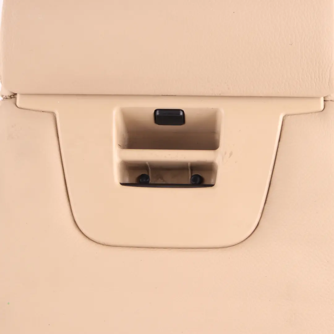 Armrest BMW X5 E70 Rear Seat Centre Arm Rest Leather Nevada Beige to Rear with Part number 7171147 Rear Armrest BMW X5 E70 Rear Seat Centre Arm Rest Leather Nevada Beige - SKU 7171147 - Part number 7171147