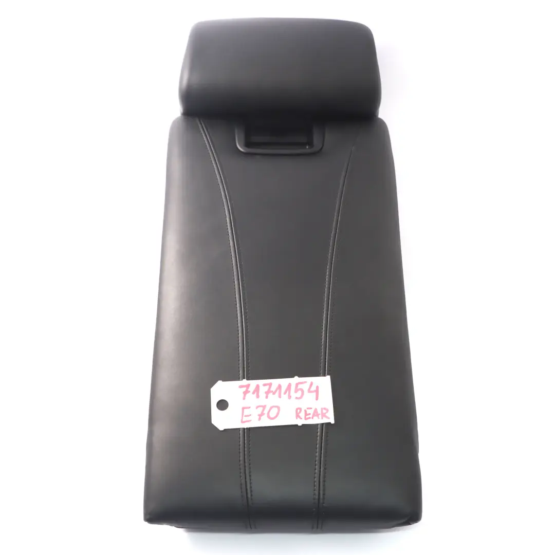 Apoyabrazos Asiento Trasero Central Portavasos Cuero Nappa Negro para BMW X5 E70 con número de pieza 7171154 BMW X5 E70 Apoyabrazos Asiento Trasero Central Portavasos Cuero Nappa Negro - SKU 7171154 - Número de pieza 7171154