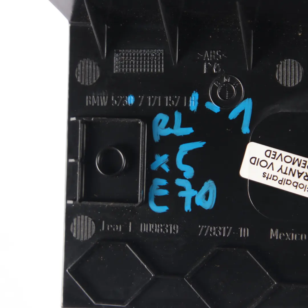 BMW X5 E70 Cache Montant Arrière Gauche N/S Habillage Noir - SKU 7171157-1 - Numéro de pièce 7171157
