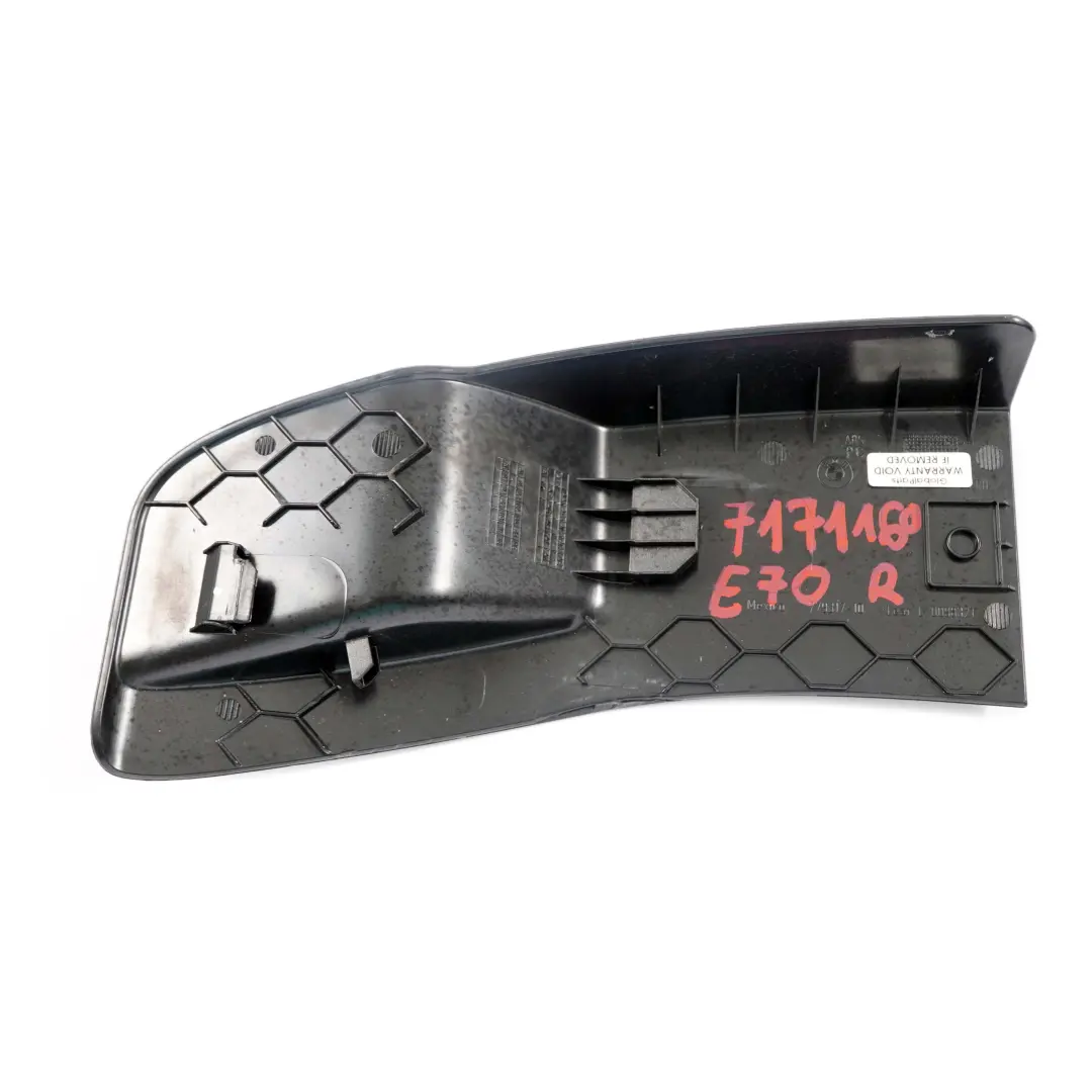 BMW X5 E70 Seat Trim Rear Bench Right O/S Couch Rail Cover Panel Black - SKU 7171160 - Part number 7171160