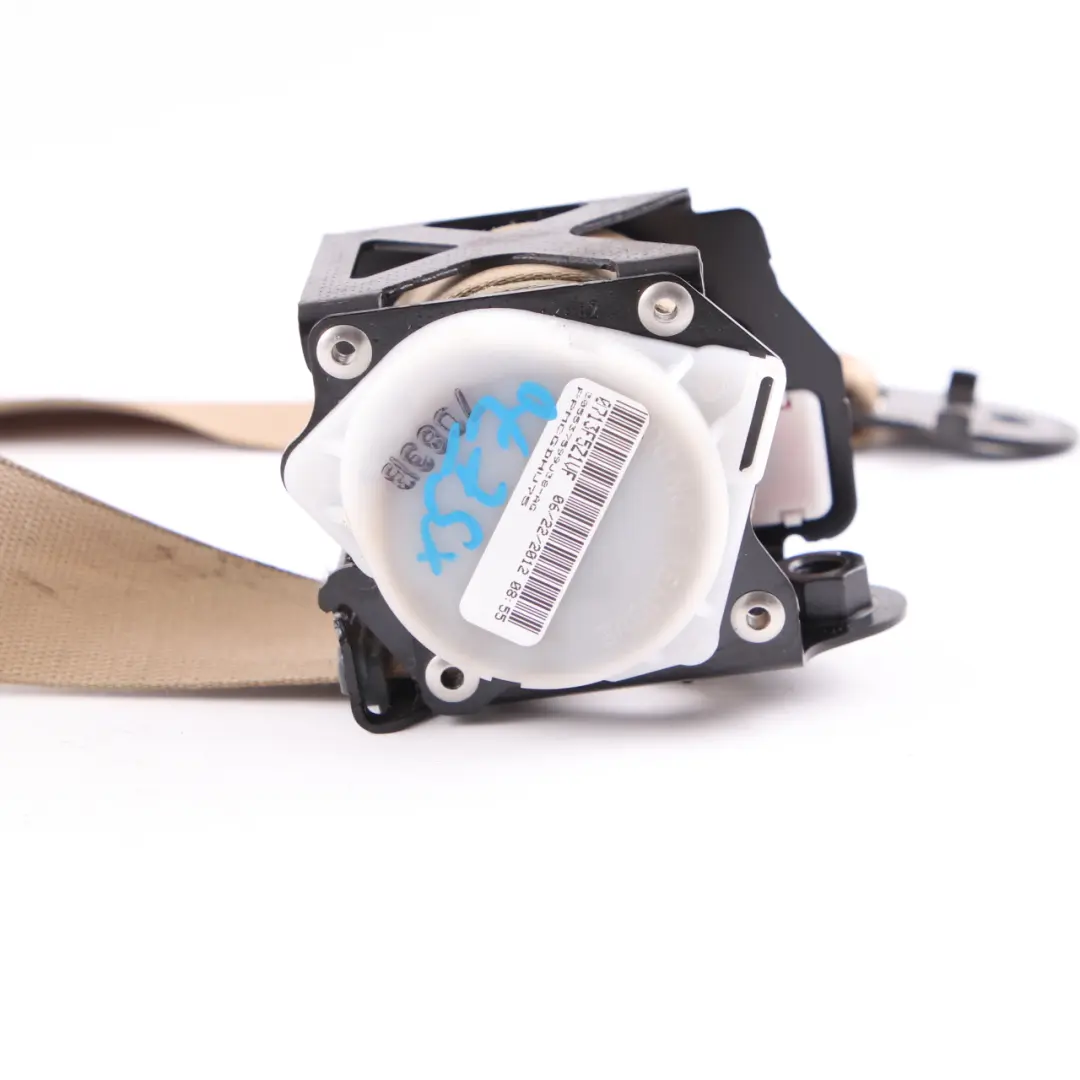 Seatbelt BMW X5 X6 E70 E71 Front Right O/S Seat Upper Belt Beige to with Part number 7171168 Seatbelt BMW X5 X6 E70 E71 Front Right O/S Seat Upper Belt Beige - SKU 7171168 - Part number 7171168