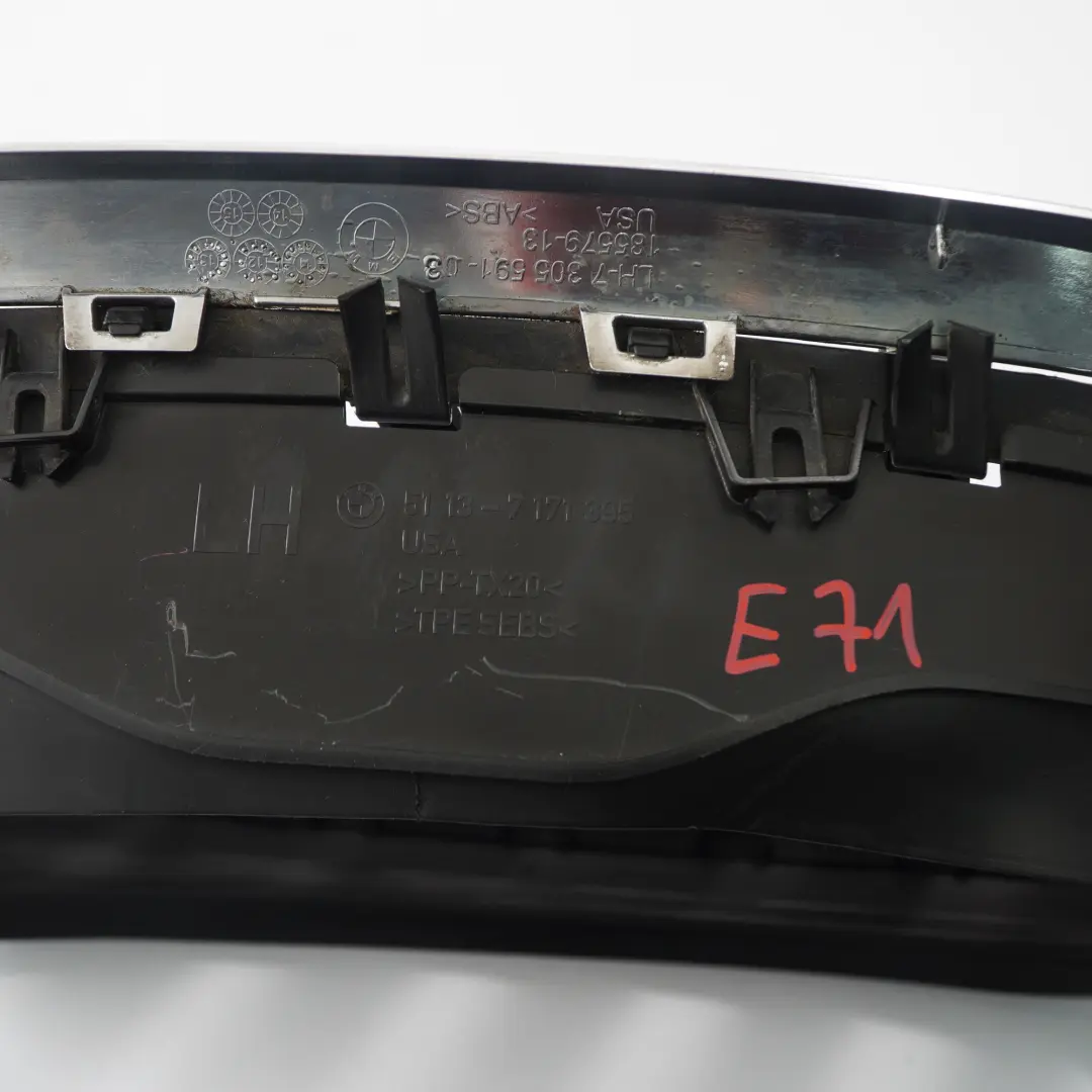  Grille BMW X6 E71 Pare-chocs avant Grille avant gauche Argenté Noir - SKU 7171395 - Numéro de pièce 7171395