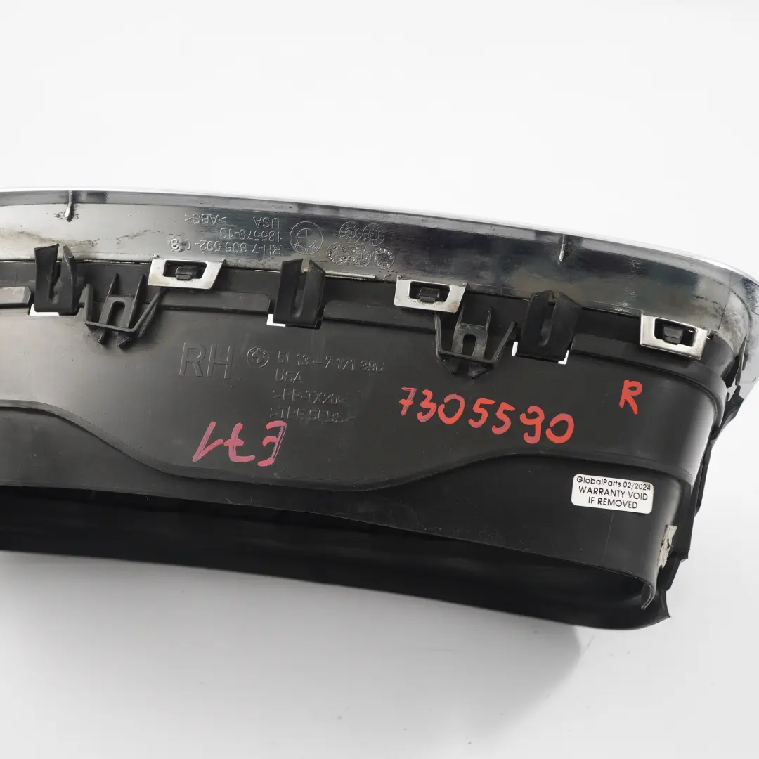  Kühlergrill BMW X6 E71 Frontstoßstange Vorne Rechts Niere Silber Schwarz - SKU 7171396 - Teilenummer 7171396