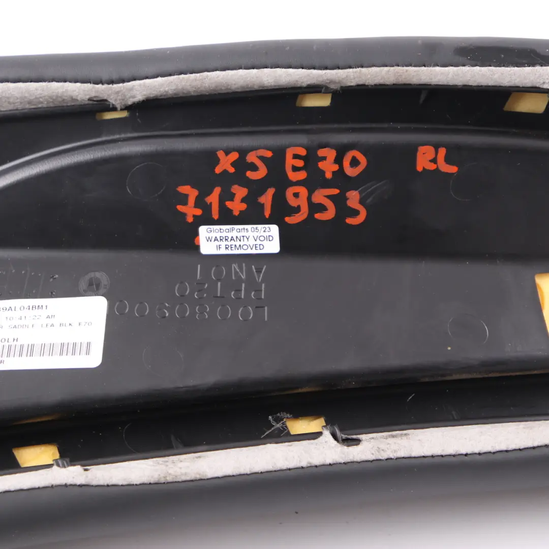 Seitliche Sitzverkleidung BMW X5 E70 Hinten Links Abschlussleiste Schwarz Leder für mit Teilenummer 7171953 Seitliche Sitzverkleidung BMW X5 E70 Hinten Links Abschlussleiste Schwarz Leder - SKU 7171953 - Teilenummer 7171953