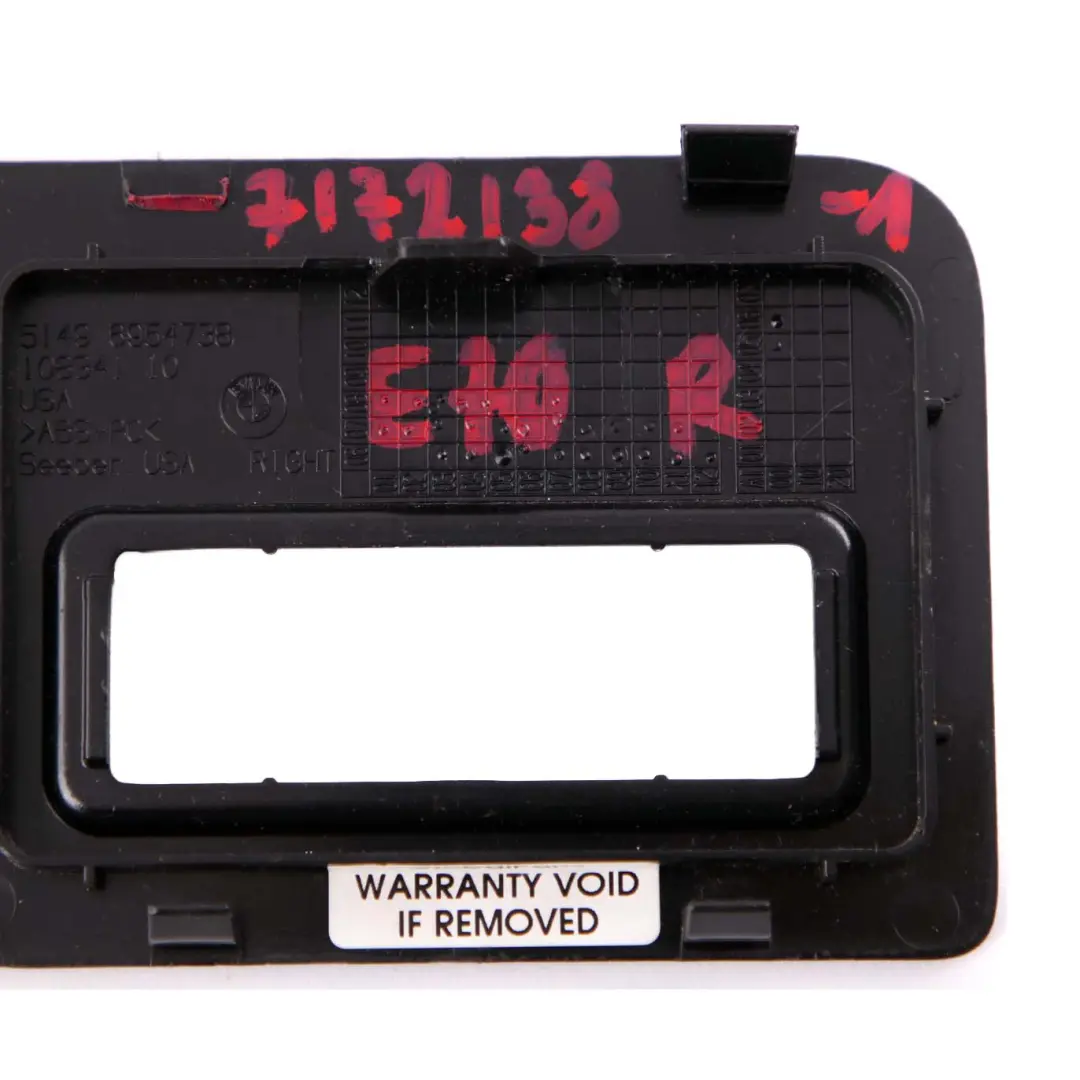 BMW X5 Series E70 Couvercle feu arrière droit Couvercle coffre Noir - SKU 7172138-1 - Numéro de pièce 7172138