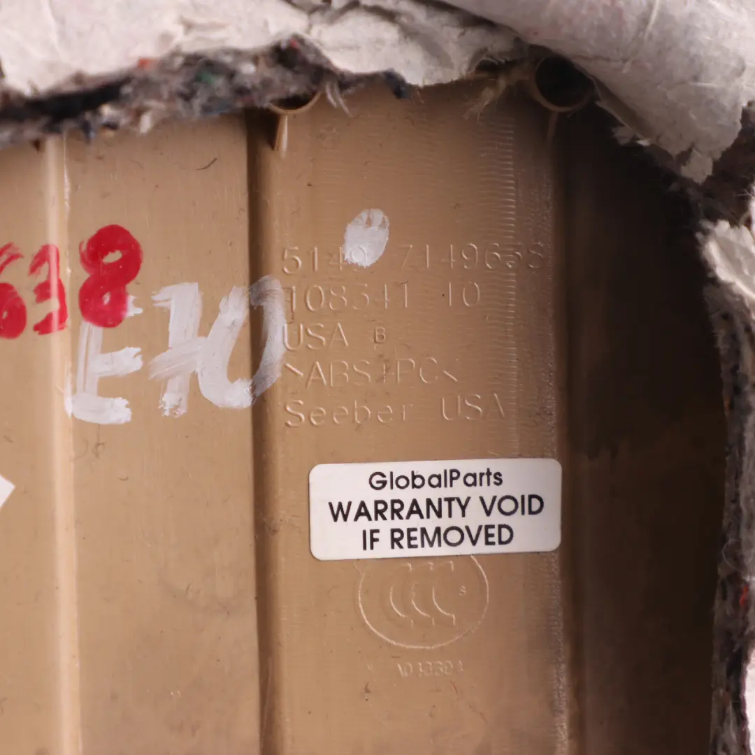 Boot Lid Tailgate Lower Trim Panel Cover Savanna Beige 7149638 to BMW X5 E70 Rear with Part number 7172146 BMW X5 E70 Rear Boot Lid Tailgate Lower Trim Panel Cover Savanna Beige 7149638 - SKU 7172146 - Part number 7172146