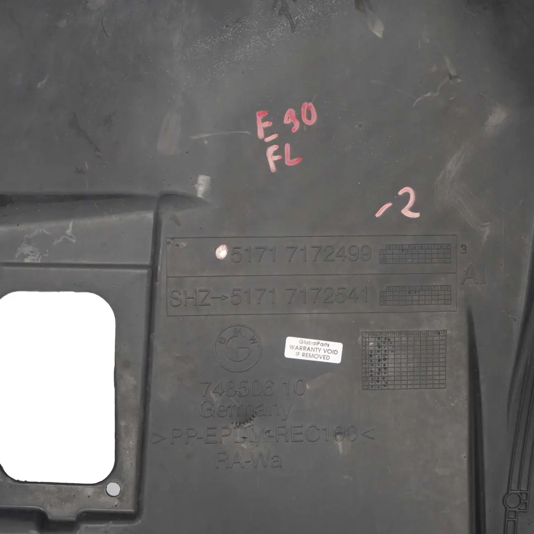 Radlaufabdeckung BMW E90 E91 vorne links unten Gehäuse für mit Teilenummer 7172499 Radlaufabdeckung BMW E90 E91 vorne links unten Gehäuse - SKU 7172499-2 - Teilenummer 7172499