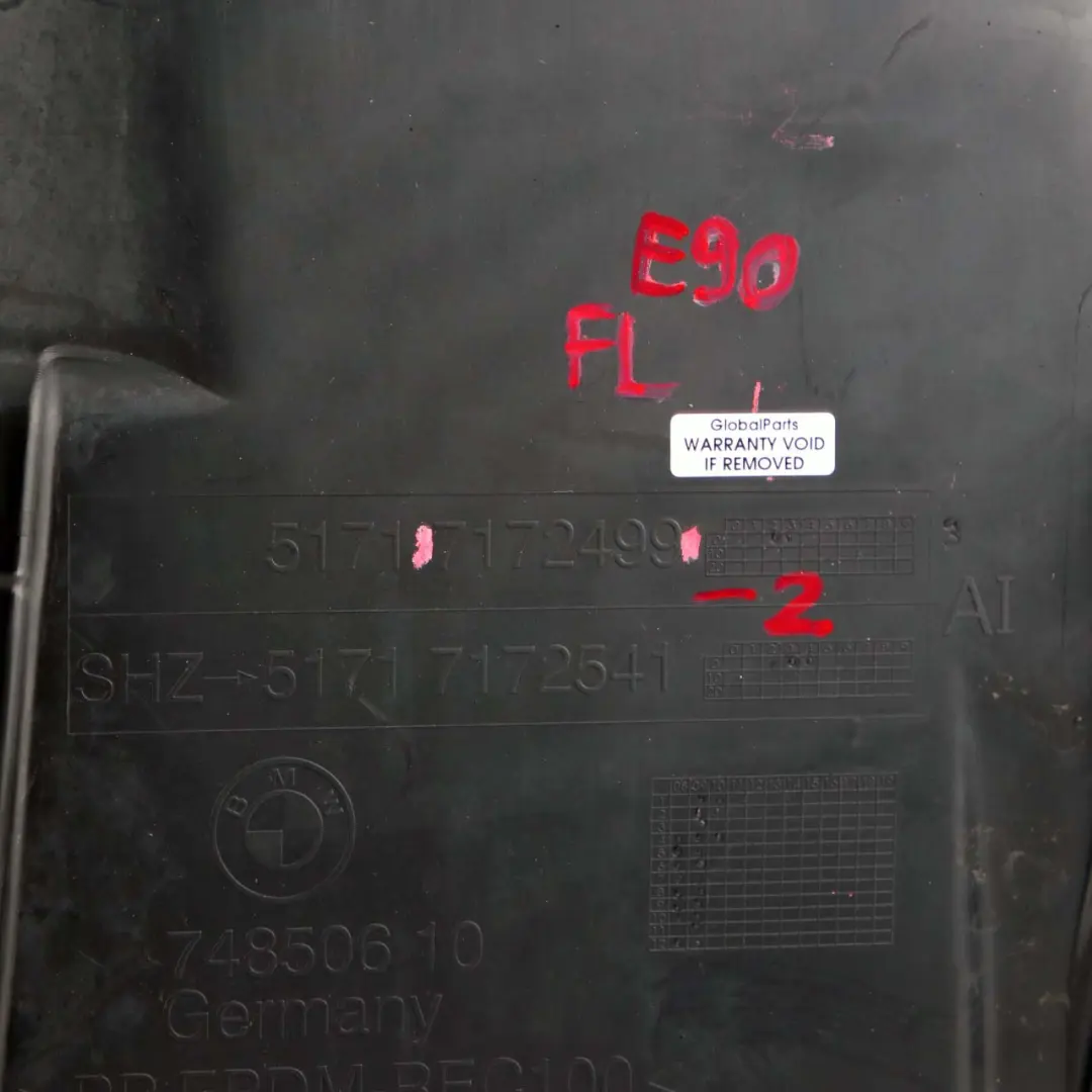 Tapa Paso Rueda BMW E90 E91 Delantero Izquierdo Panel Carcasa Inferior para con número de pieza 7172499 Tapa Paso Rueda BMW E90 E91 Delantero Izquierdo Panel Carcasa Inferior - SKU 7172499-3 - Número de pieza 7172499