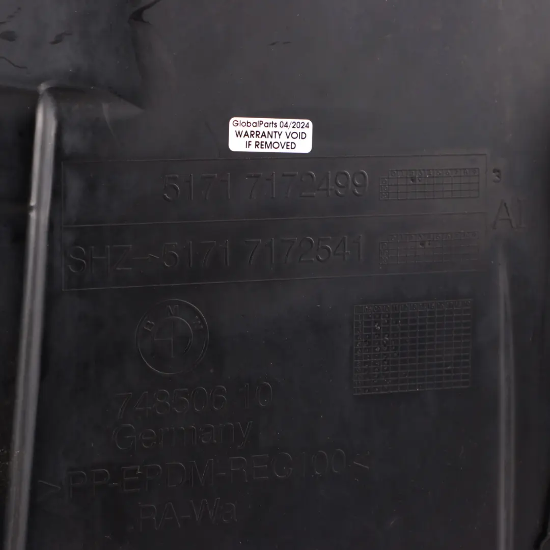 Arch Cover BMW E90 E91 Front Left N/S Bottom Housing Panel to Wheel with Part number 7172499 Wheel Arch Cover BMW E90 E91 Front Left N/S Bottom Housing Panel - SKU 7172499-4 - Part number 7172499