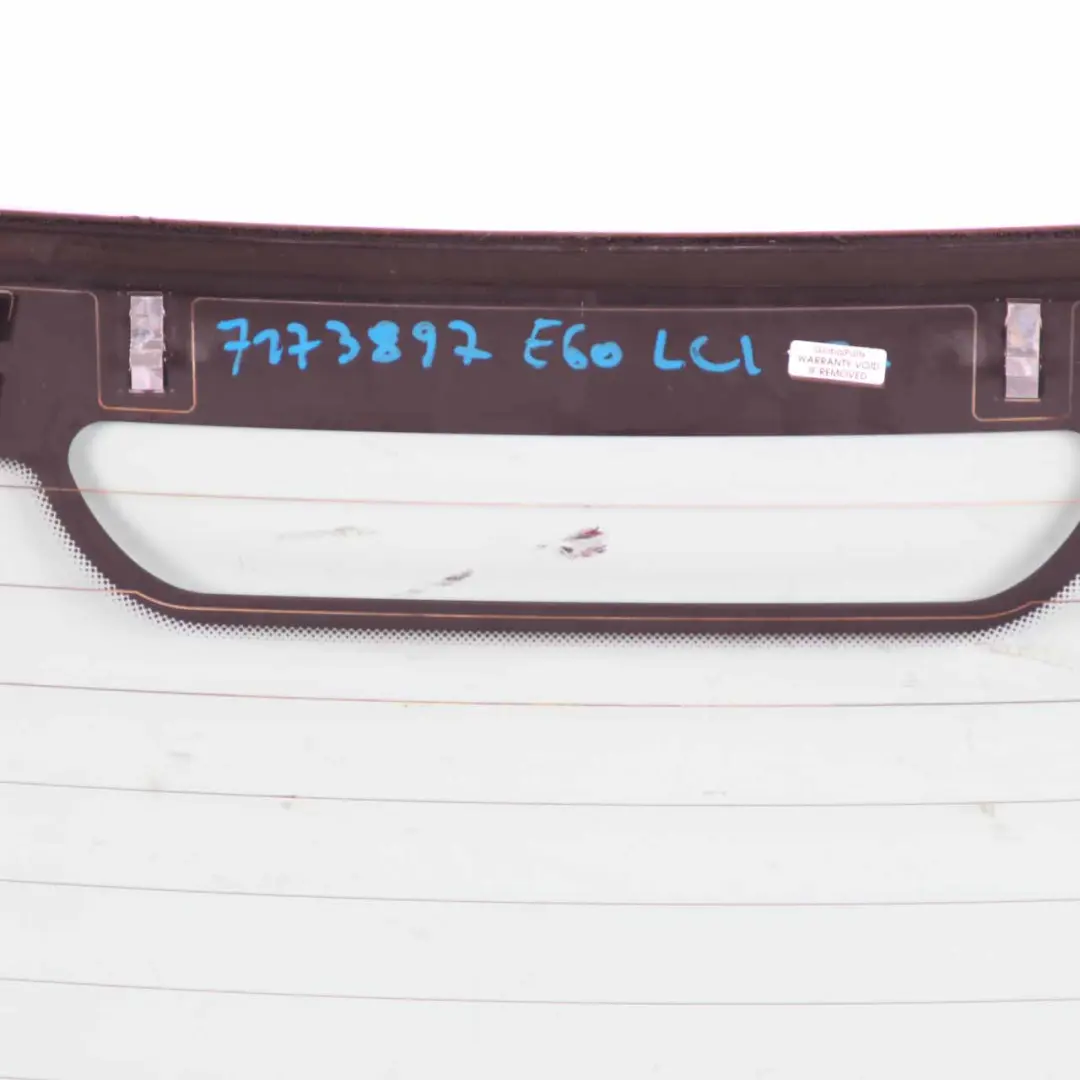 Window Boot Tailgate Glass Glazing Green AS2 DAB to BMW E60 Saloon Rear with Part number 7173897 BMW E60 Saloon Rear Window Boot Tailgate Glass Glazing Green AS2 DAB - SKU 7173897 - Part number 7173897