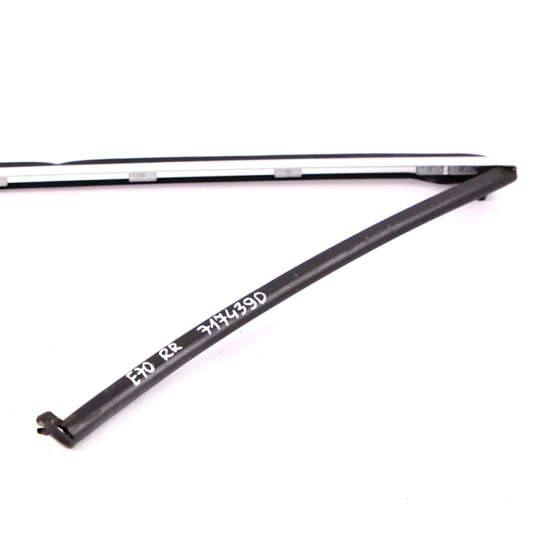 BMW X5 E70 Finisher Window Seal Frame Top Door Rear Right O/S Chrome - SKU 7174390 - Part number 7174390