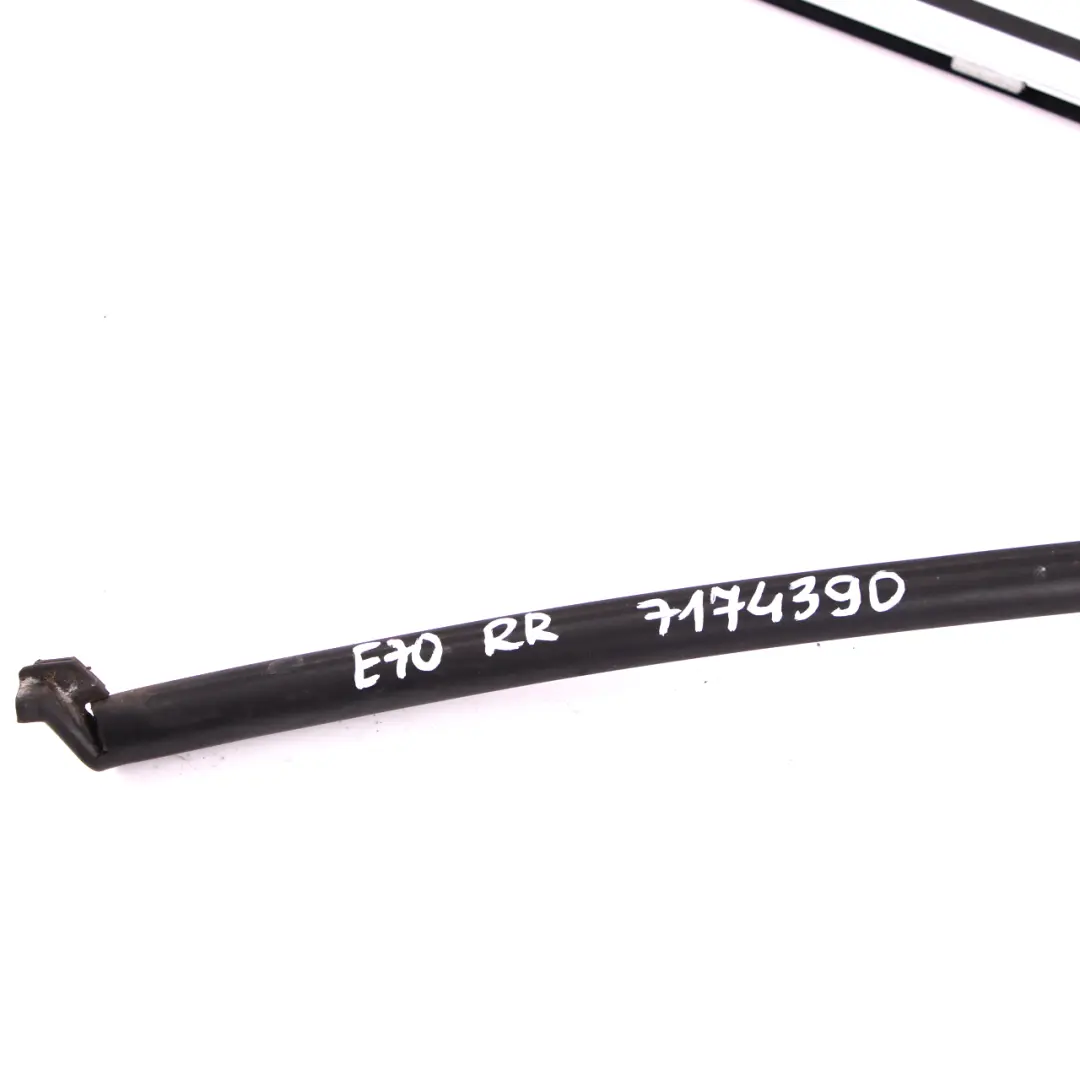 BMW X5 E70 Finisher Window Seal Frame Top Door Rear Right O/S Chrome - SKU 7174390 - Part number 7174390