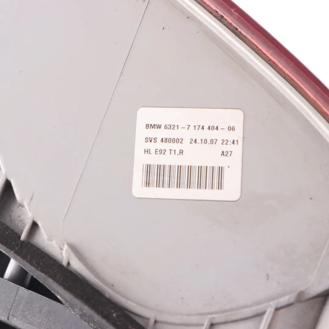 BMW E92 Rear Lamp Light In Side Panel Right O/S Tinted - SKU 7174404-1 - Part number 7174404