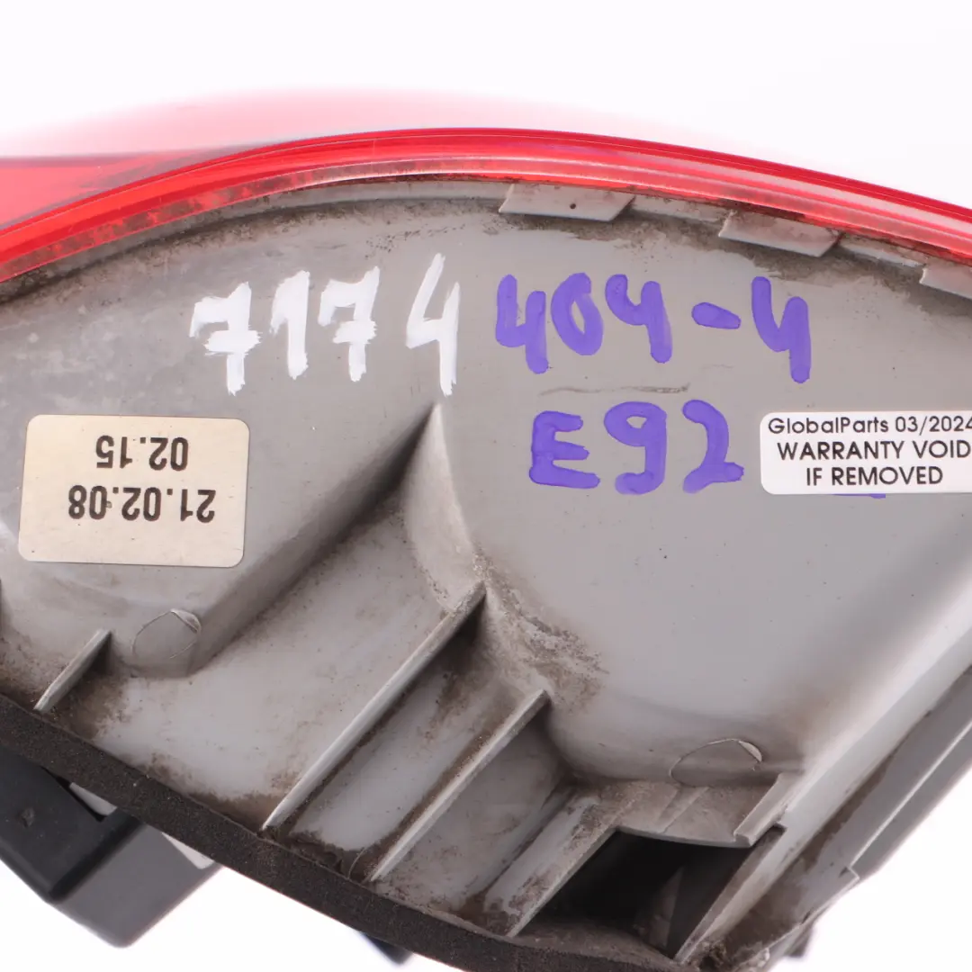 Feu Arrière BMW E92 Coupé Lumière Dans Panneau Latéral Droit pour à propos du numéro de pièce 7174404 Feu Arrière BMW E92 Coupé Lumière Dans Panneau Latéral Droit - SKU 7174404-4 - Numéro de pièce 7174404