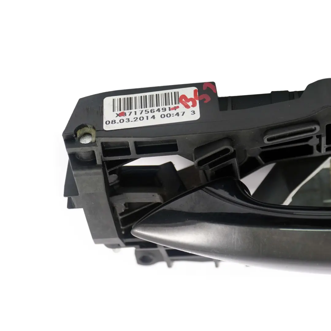 BMW 5 6 F10 F11 F12 1 Outside Door Handle Rear Left N/S Black Sapphire 475 - SKU 7175649-BS1 - Part number 7175649