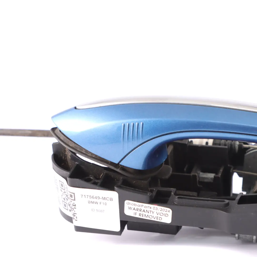 BMW F10 F11 Asidero Completo Puerta Trasera Izquierda Montecarlo Azul B05 - SKU 7175649-MCB - Número de pieza 7175649
