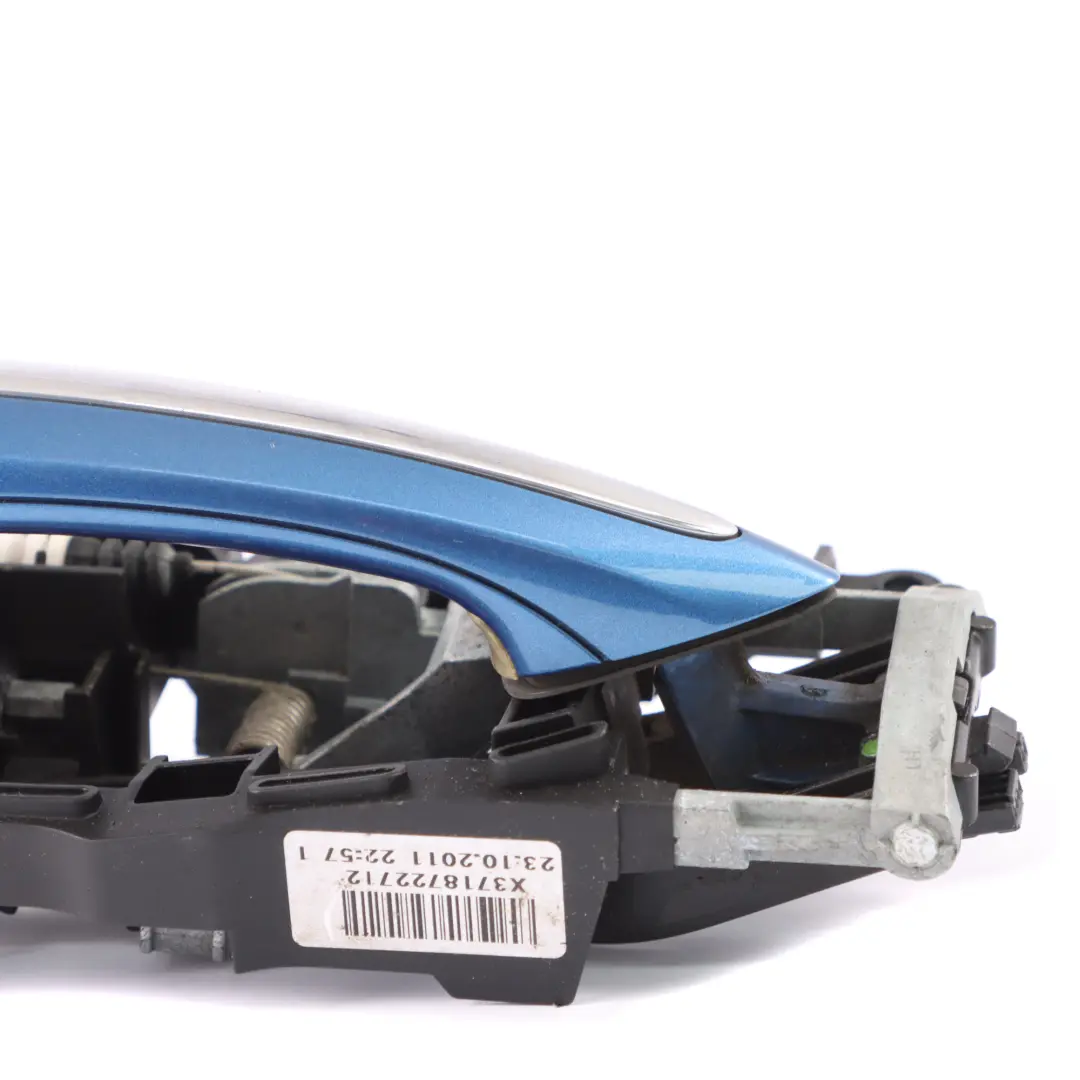 BMW F10 F11 Kompletna Klamka Tylnych Lewych Drzwi Monte Carlo Blue B05 - SKU 7175649-MCB - Numer Części 7175649
