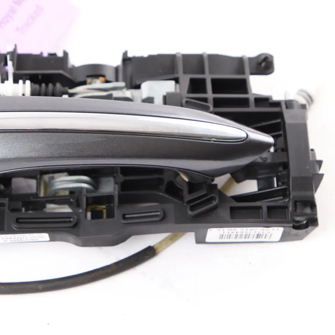 Door Handle BMW F10 F11 Grab Outside Rear Left N/S Mineral Grey Metallic - B39 to with Part number 7175649 Door Handle BMW F10 F11 Grab Outside Rear Left N/S Mineral Grey Metallic - B39 - SKU 7175649-MG1 - Part number 7175649