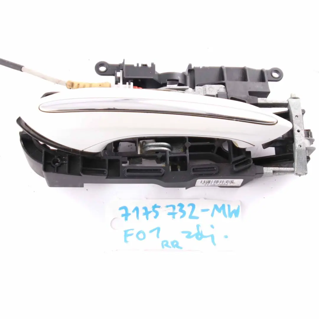 Grab Handle BMW F01 F02 Rear Right O/S Door Mineralweiss Mineral White A96 to with Part number 7175732 Grab Handle BMW F01 F02 Rear Right O/S Door Mineralweiss Mineral White A96 - SKU 7175732-MW1 - Part number 7175732