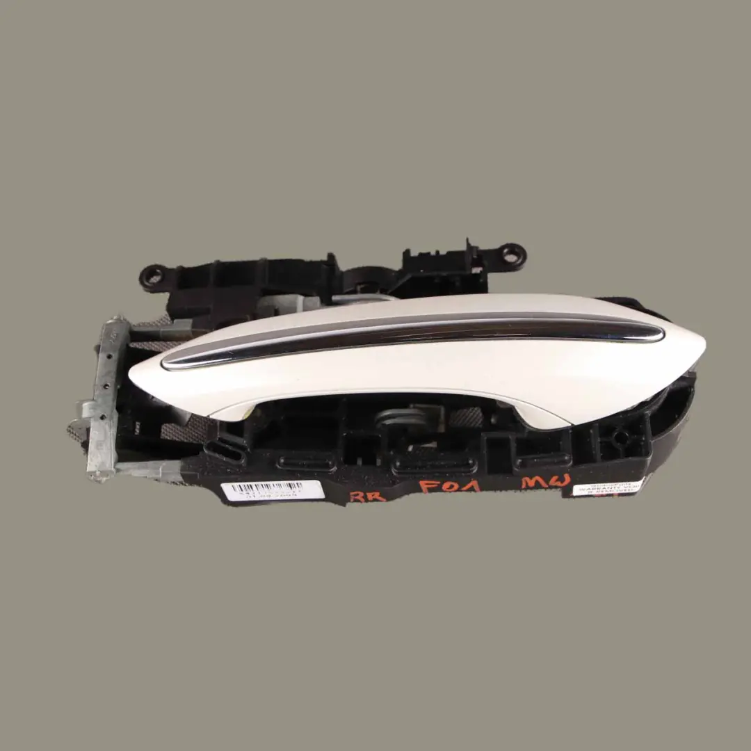 BMW F01 F02 Rear Right O/S Grab Door Handle Mineralweiss Mineral White A96 - SKU 7175732-MW - Part number 7175732