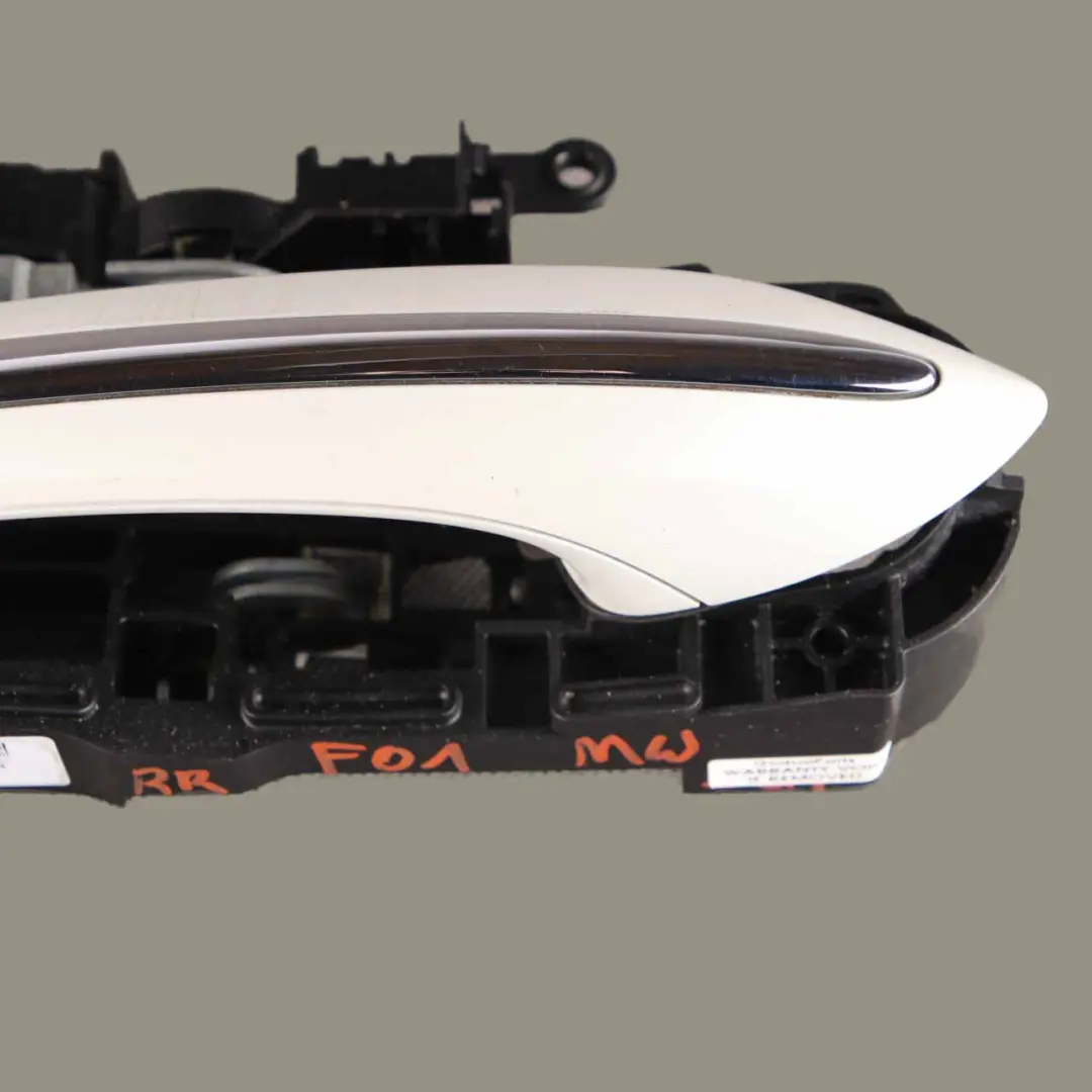 BMW F01 F02 Rear Right O/S Grab Door Handle Mineralweiss Mineral White A96 - SKU 7175732-MW - Part number 7175732