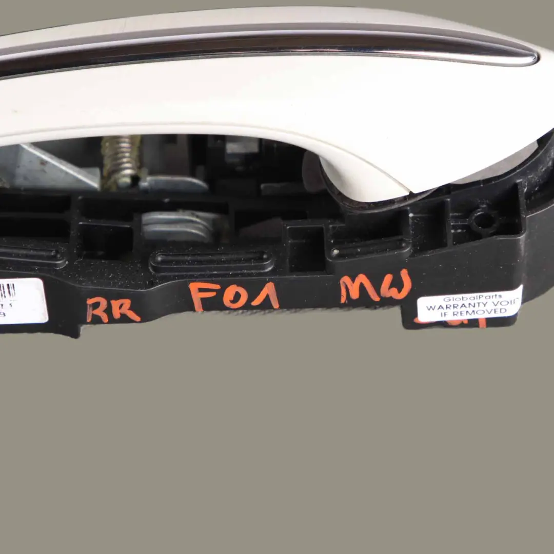 BMW F01 F02 Rear Right O/S Grab Door Handle Mineralweiss Mineral White A96 - SKU 7175732-MW - Part number 7175732