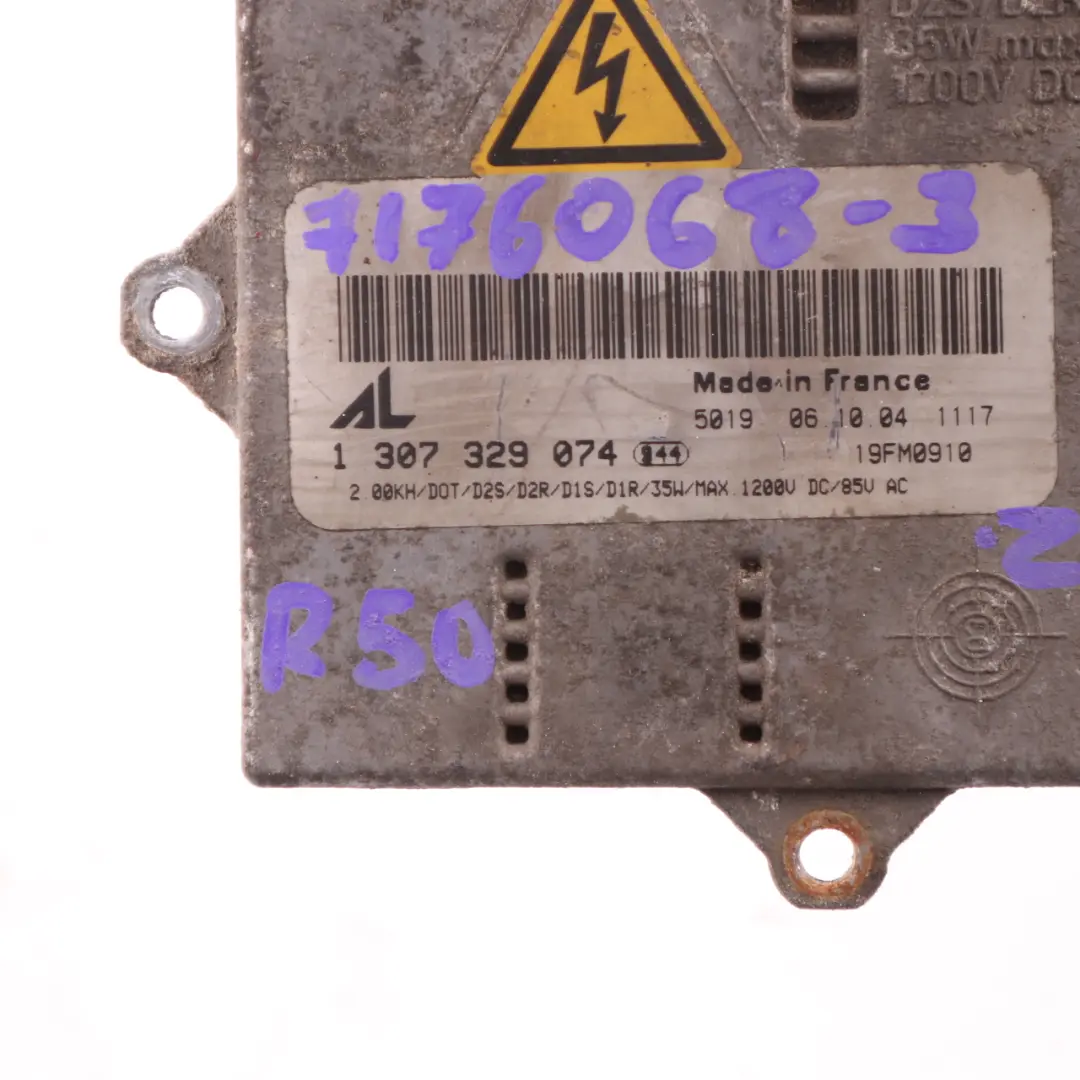 Control Unit Xenon Light Ballast Module 1307329074 to BMW E63 X3 E83 Mini R50 R53 with Part number 7176068 BMW E63 X3 E83 Mini R50 R53 Control Unit Xenon Light Ballast Module 1307329074 - SKU 7176068-3 - Part number 7176068