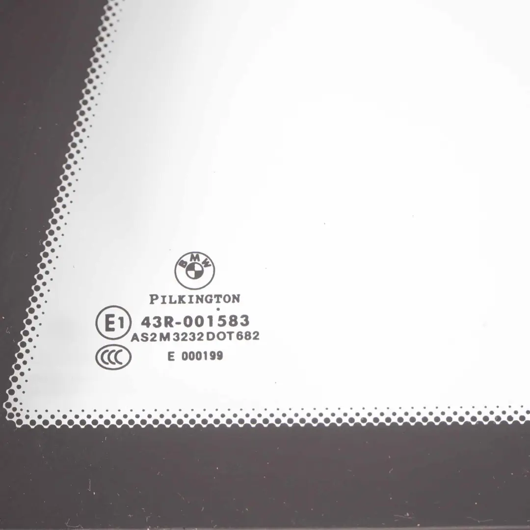 BMW E81 Window Glass Side Rear Left N/S Quarter Glazing AS2 Alu Matt - SKU 7176665 - Part number 7176665